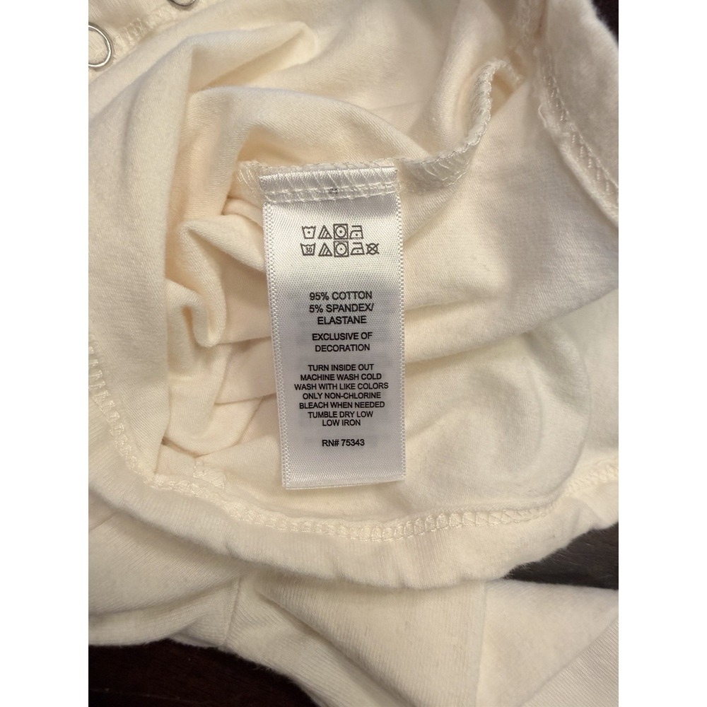 Tommy Bahama Girls 0-3 mo long sleeve collar ruffle ivory cream one piece - Picture 6 of 6